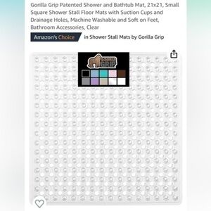 Gorilla Grip patented shower mat - small - NEW!